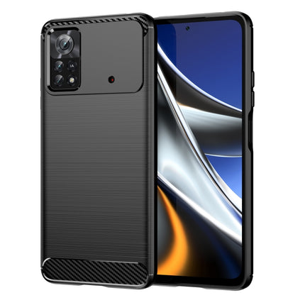 Brushed Texture Carbon Fiber TPU Phone Case, For Xiaomi Poco M3 Pro 5G, For Xiaomi Poco X3 GT, For Xiaomi Poco X4 NFC 5G, For Xiaomi Poco M4 Pro 5G, For Xiaomi Poco F4, For Xiaomi Poco X4 Pro 5G, For Xiaomi Poco M4 Pro