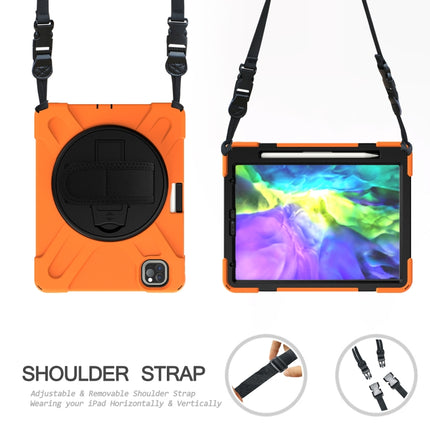 For iPad Pro 11 (2020) 360 Degree Rotation Silicone Protective Cover with Holder & Hand Strap & Long Strap & Pencil Slot, For iPad Air 2025 / 10.9 / Pro 11 2021 / 2020 / 2018