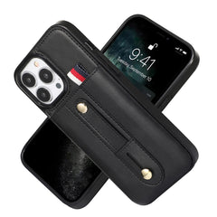 Wristband Kickstand Wallet Leather Phone Case, For iPhone 14 Pro Max, For iPhone 14 Pro, For iPhone 14, For iPhone 14 Plus