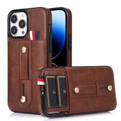 Wristband Kickstand Wallet Leather Phone Case, For iPhone 14 Pro Max, For iPhone 14 Pro, For iPhone 14, For iPhone 14 Plus