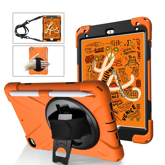 Funda protectora de silicona con rotación de 360 ​​grados con soporte, correa de mano, correa larga y ranura para lápiz, para iPad Mini 5, para iPad Pro 10.5