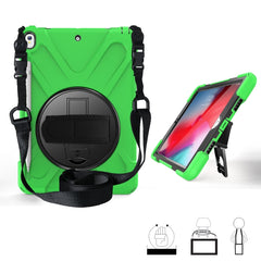 360 Degree Rotation Silicone Protective Cover with Holder & Hand Strap & Long Strap & Pencil Slot, For iPad Mini 5, For iPad Pro 10.5