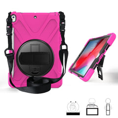 360 Degree Rotation Silicone Protective Cover with Holder & Hand Strap & Long Strap & Pencil Slot, For iPad Mini 5, For iPad Pro 10.5