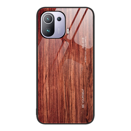 Wood Grain Glass Protective Case, For Xiaomi Mi 11 Pro, For Xiaomi Poco X4 Pro 5G, For Xiaomi Poco M4 Pro 4G, For Xiaomi Mi 11 Ultra
