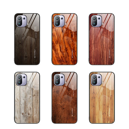 Wood Grain Glass Protective Case, For Xiaomi Mi 11 Pro, For Xiaomi Poco X4 Pro 5G, For Xiaomi Poco M4 Pro 4G, For Xiaomi Mi 11 Ultra