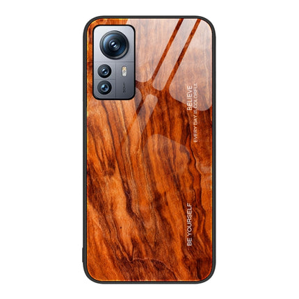 Wood Grain Glass Protective Case, For Xiaomi 12 Pro