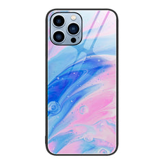 Marble Pattern Glass Protective Phone Case, For iPhone 13 Pro Max, For iPhone 13 Pro, For iPhone 13, For iPhone 14 Plus