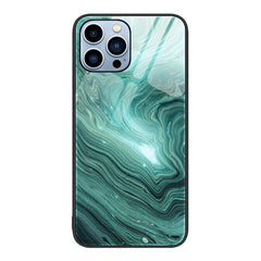 Marble Pattern Glass Protective Phone Case, For iPhone 13 Pro Max, For iPhone 13 Pro, For iPhone 13, For iPhone 14 Plus