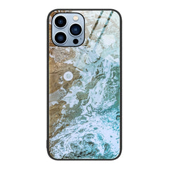 Marble Pattern Glass Protective Phone Case, For iPhone 13 Pro Max, For iPhone 13 Pro, For iPhone 13, For iPhone 14 Plus