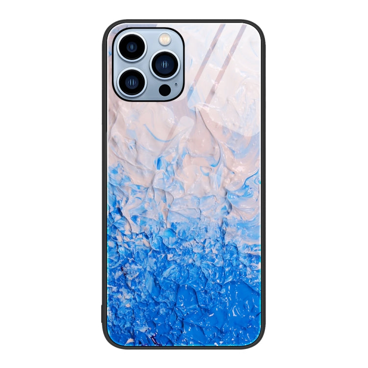 Marble Pattern Glass Protective Phone Case, For iPhone 13 Pro Max, For iPhone 13 Pro, For iPhone 13