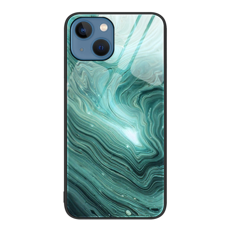 Marble Pattern Glass Protective Phone Case, For iPhone 13 Pro Max, For iPhone 13 Pro, For iPhone 13