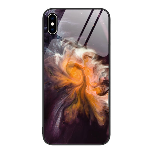 Marble Pattern Glass Protective Phone Case, For iPhone XS Max