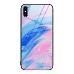 Marble Pattern Glass Protective Phone Case, For iPhone XS Max