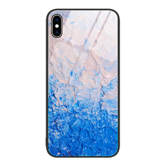 Marble Pattern Glass Protective Phone Case, For iPhone XS Max