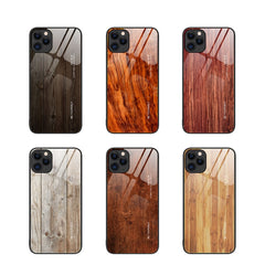 Wood Grain Glass Protective Case, For iPhone 11 Pro Max, For iPhone 13 Pro Max, For iPhone 13 Pro, For iPhone 13, For iPhone XR