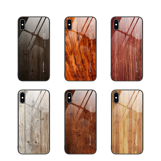 Wood Grain Glass Protective Case, For iPhone XS Max, For iPhone 11 Pro, For iPhone 14 Pro Max, For iPhone 7 Plus, For iPhone 11