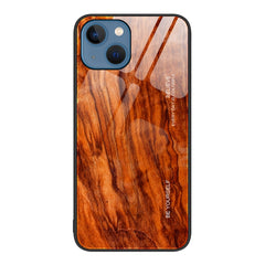 Wood Grain Glass Protective Case, For iPhone 14 Plus, For iPhone 14 Pro, For iPhone 14