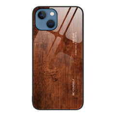 Wood Grain Glass Protective Case, For iPhone 14 Plus, For iPhone 14 Pro, For iPhone 14