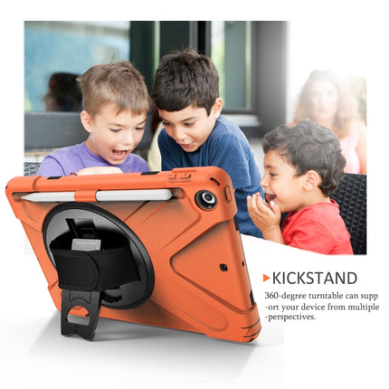 For iPad 9.7 (2018) & (2017) 360 Degree Rotation Silicone Protective Cover with Holder & Hand Strap & Long Strap & Pencil Slot, For iPad 9.7 (2018) & (2017)