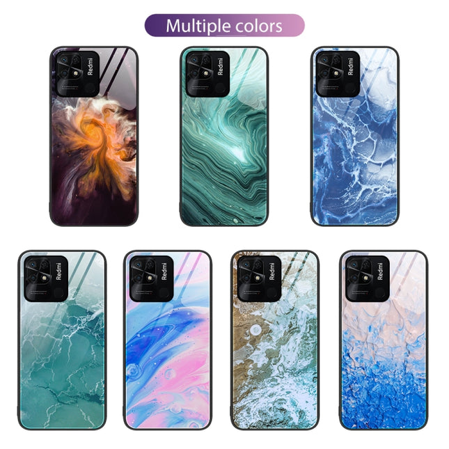 Marble Pattern Glass Protective Phone Case, For Xiaomi Redmi 10C, For Xiaomi Redmi Note 11T Pro, For Xiaomi Redmi K40s