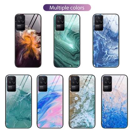 Marble Pattern Glass Protective Phone Case, For Xiaomi Redmi K50 Pro, For Xiaomi Redmi K50, For Xiaomi Redmi Note 10 Pro 4G Global
