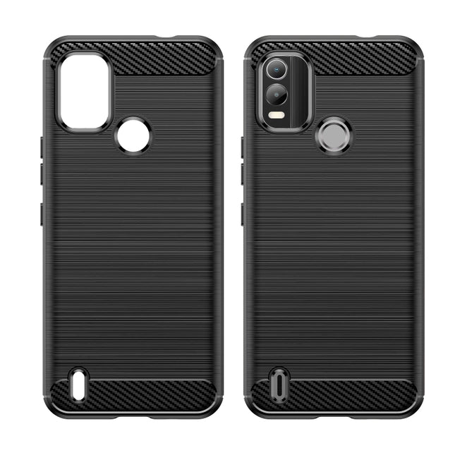 Brushed Texture Carbon Fiber TPU Phone Case, For Nokia C21 Plus, For Nokia C2 2nd Edition, For Nokia C200, For Nokia C100