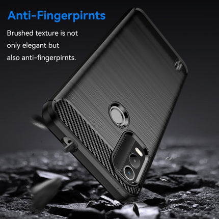 Brushed Texture Carbon Fiber TPU Phone Case, For Nokia C21 Plus, For Nokia C2 2nd Edition, For Nokia C200, For Nokia C100