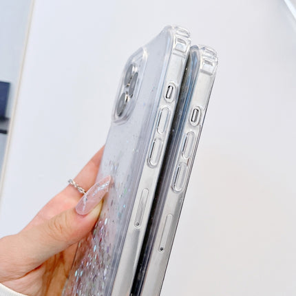 Lanyard Glitter Epoxy Clear Phone Case, For iPhone 14, For iPhone 14 Plus, For iPhone 14 Pro