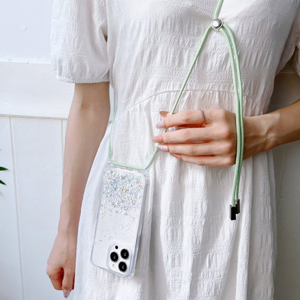 Lanyard Glitter Epoxy Clear Phone Case, For iPhone 12 / 12 Pro, For iPhone 12 Pro Max, For iPhone 11