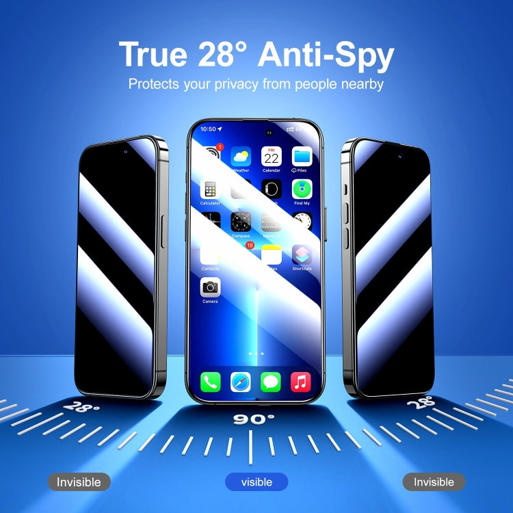 JOYROOM 2.5D - Película de vidrio templado con borde negro para privacidad y serigrafía completa, para iPhone 14, para iPhone 14 Plus, para iPhone 14 Pro, para iPhone 14 Pro Max