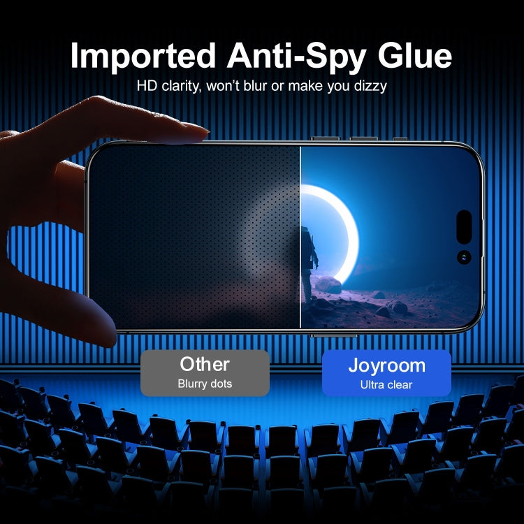 JOYROOM 2.5D - Película de vidrio templado con borde negro para privacidad y serigrafía completa, para iPhone 14, para iPhone 14 Plus, para iPhone 14 Pro, para iPhone 14 Pro Max