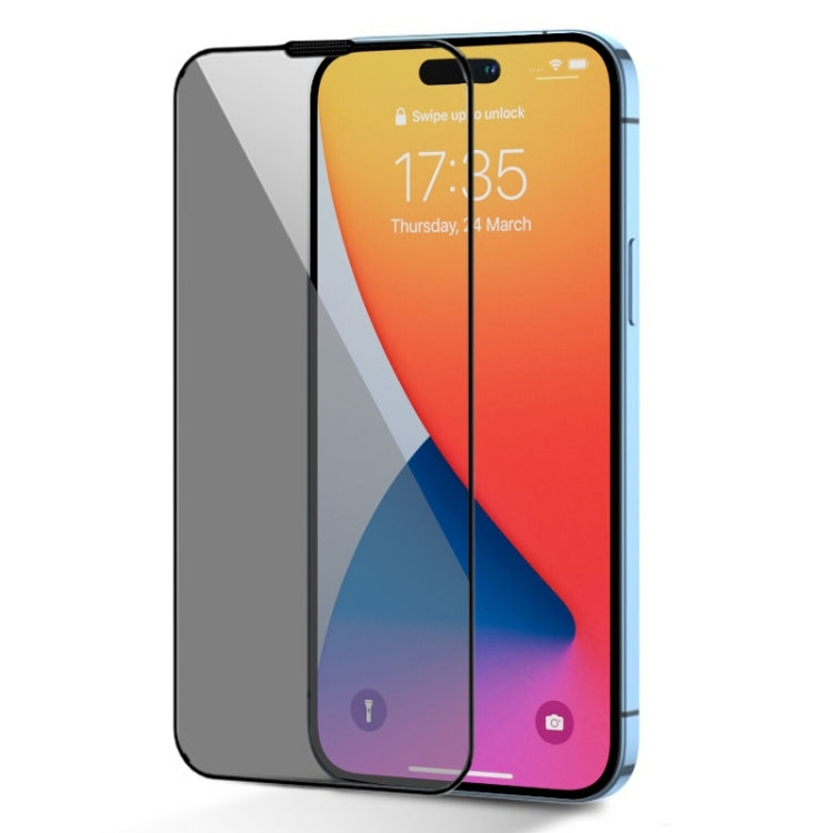 JOYROOM 2.5D - Película de vidrio templado con borde negro para privacidad y serigrafía completa, para iPhone 14, para iPhone 14 Plus, para iPhone 14 Pro, para iPhone 14 Pro Max