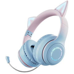 BT029C RGB Dual Modes Cat Ear Wireless Bluetooth Headphone