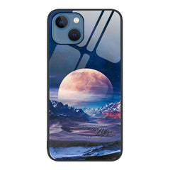 Colorful Painted Glass Phone Case, For iPhone 14 Plus