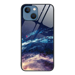 Colorful Painted Glass Phone Case, For iPhone 14 Plus
