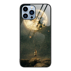 Colorful Painted Glass Phone Case, For iPhone 13 Pro Max