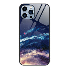 Colorful Painted Glass Phone Case, For iPhone 13 Pro Max