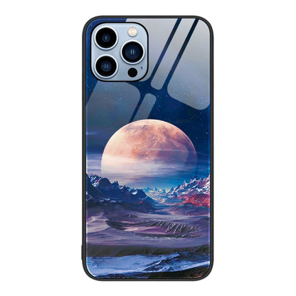 Colorful Painted Glass Phone Case, For iPhone 13 Pro