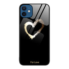 Colorful Painted Glass Phone Case, For iPhone 12 / 12 Pro