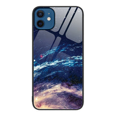 Colorful Painted Glass Phone Case, For iPhone 12 / 12 Pro