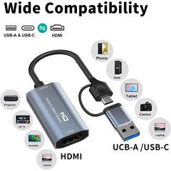 Z29 HDMI/M to USB-Type C/M HD Video Capture Card, Z29