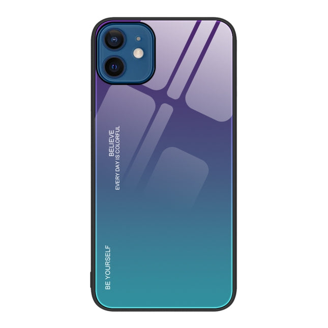 Gradient Color Glass Case, For iPhone 12 Pro Max, For iPhone 12, For iPhone 13 Pro Max