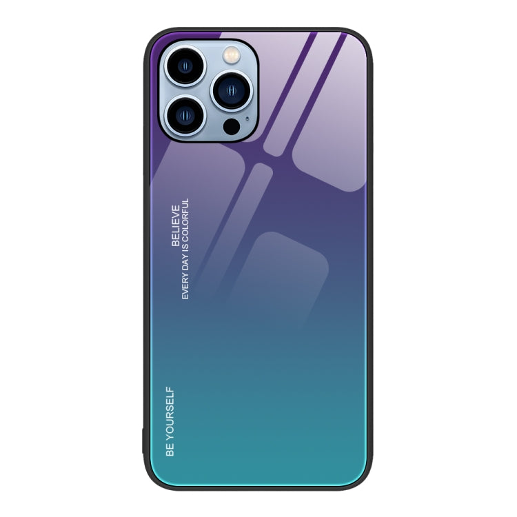 Gradient Color Glass Case, For iPhone 14 Pro Max, For iPhone 14 Pro, For iPhone 14