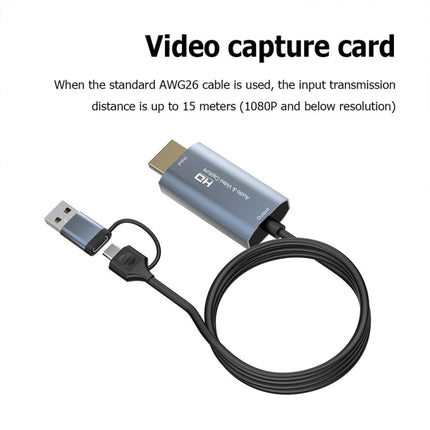 Z36 HDMI/M to USB-Type C/M HD Video Capture Card, Length: 2m, Z36