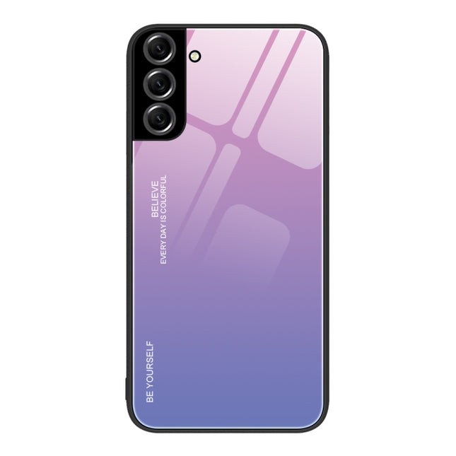 Gradient Color Glass Case, For Samsung Galaxy S22+ 5G