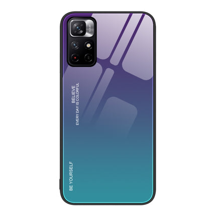 Gradient Color Glass Case, For Xiaomi Redmi 10C, For Xiaomi Redmi Note 11 5G/Poco M4 Pro, For Xiaomi Redmi K40S
