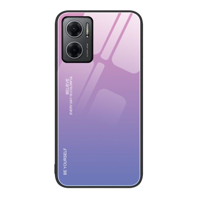 Gradient Color Glass Case, For Xiaomi Redmi Note 11E, For Xiaomi Redmi Note 11T Pro, For Xiaomi Poco X4 Pro 5G