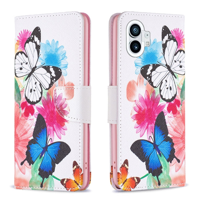 Colored Drawing Pattern Leather Phone Case, For Motorola Moto G42 4G, For Motorola Moto G62, For Nothing Phone 1