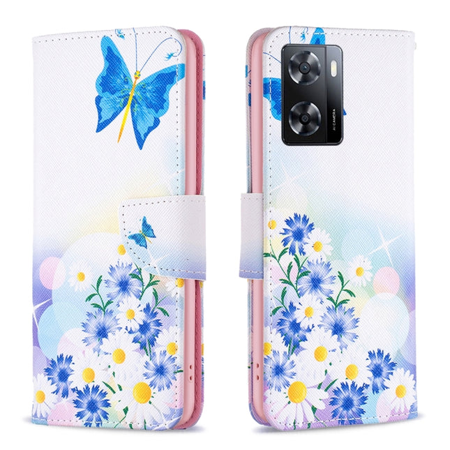 Colored Drawing Pattern Leather Phone Case, For OPPO A57 4G, For Realme C30
