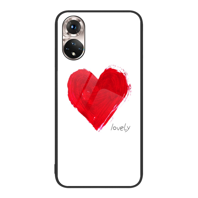 Colorful Painted Glass Phone Case, For Honor 50